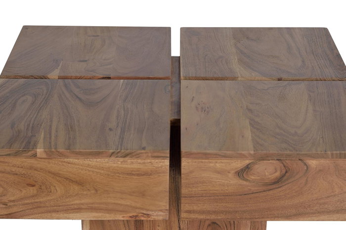 Giner y Colomer Mesa Centro Madera Acacia Natural 80x80 cm
